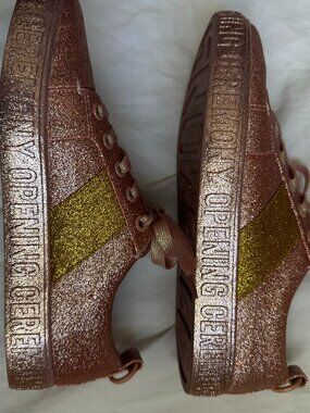 Opening Ceremony Rose Gold Pink & Gold Glitter La Cienega Sneakers